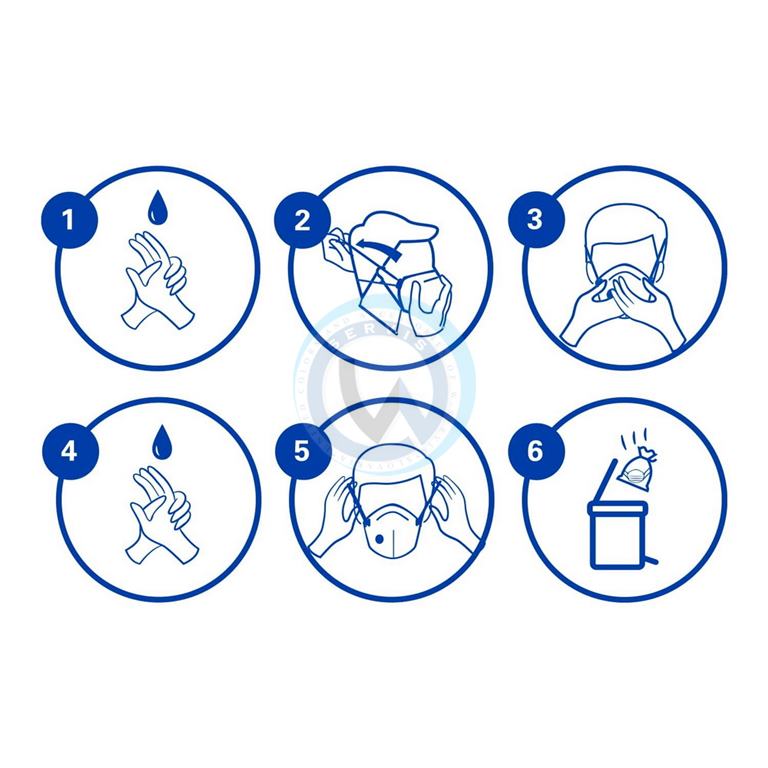 Filtračná maska na tvár bez ventilu (10 ks)