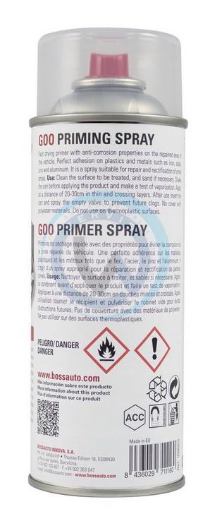 Plnič na plasty/kovy v spreji Goo Equipment 400 ml tmavošedý